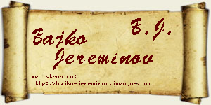 Bajko Jereminov vizit kartica